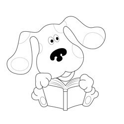 Blues Clues Learning Free Coloring Page for Kids
