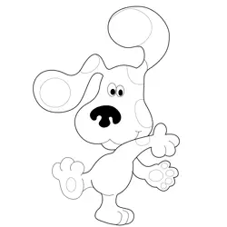 Blues Clues Paw Up Free Coloring Page for Kids