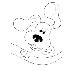 Blues Clues Smilling Free Coloring Page for Kids