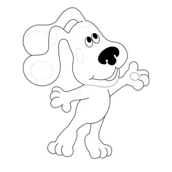 Blues Clues Standing And Smiling Free Coloring Page for Kids