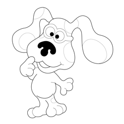 Blues Clues Wear Goggles Free Coloring Page for Kids
