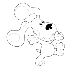 Dancing Blues Clues Free Coloring Page for Kids