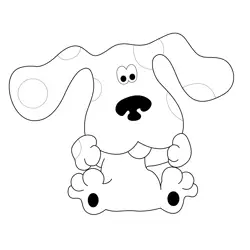 Funny Blues Clues Free Coloring Page for Kids