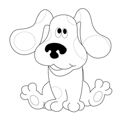 Happy Blues Clues Free Coloring Page for Kids