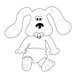 Sitting Baby Blues Clues Free Coloring Page for Kids