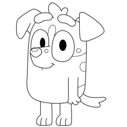 Lulu Bluey Free Coloring Page for Kids