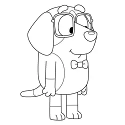 Marcus Bluey Free Coloring Page for Kids
