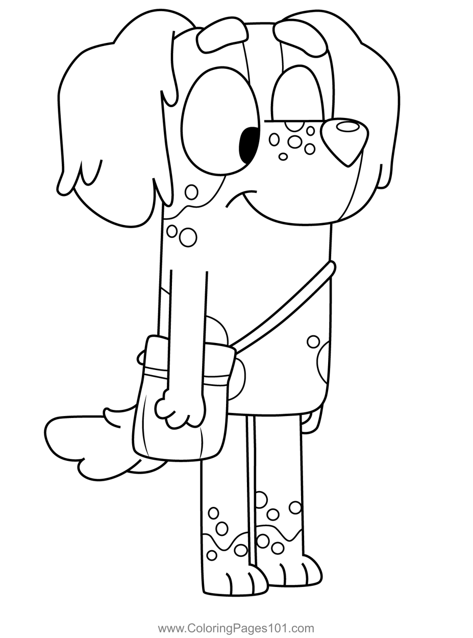 Mia Bluey Coloring Page for Kids - Free Bluey Printable Coloring Pages
