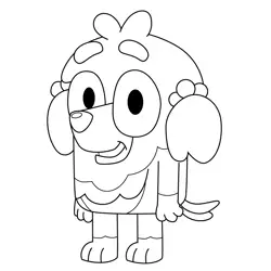 Missy Bluey Free Coloring Page for Kids