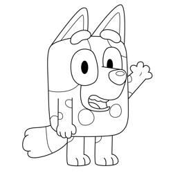 Muffin Heeler Bluey Free Coloring Page for Kids