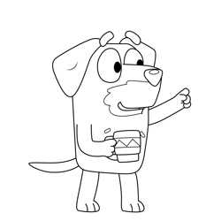 Pat (Lucky’s Dad) Bluey Free Coloring Page for Kids