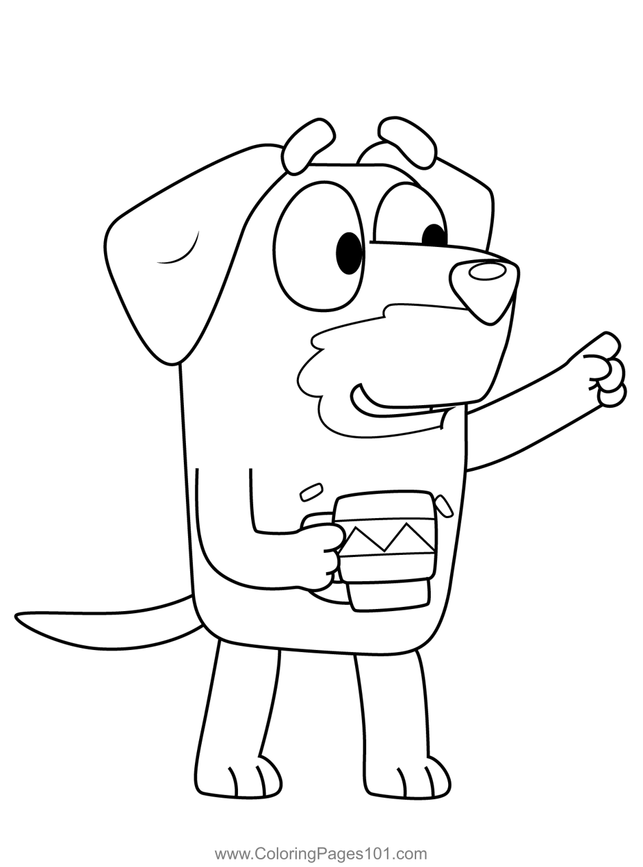 Pat Lucky s Dad Bluey Coloring - Pat Luckys Dad Bluey 