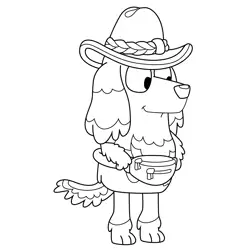 Pony Lady Bluey Free Coloring Page for Kids
