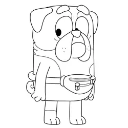 Winton's Dad Bluey Free Coloring Page for Kids