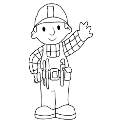 Bob The Builder 3 Free Coloring Page for Kids