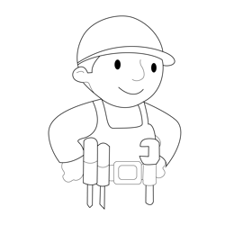 Close Up Bob Free Coloring Page for Kids