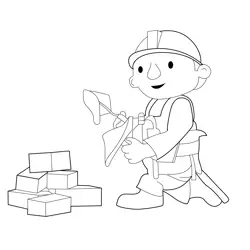 Working Bob Free Coloring Page for Kids
