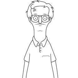 Adam Bob's Burgers Free Coloring Page for Kids
