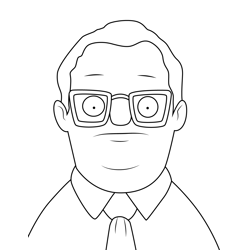 Adrian Bob's Burgers Free Coloring Page for Kids