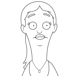 Angie Bob's Burgers Free Coloring Page for Kids