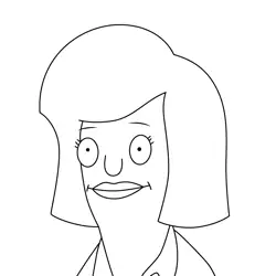 Angie Moscatone Bob's Burgers Free Coloring Page for Kids