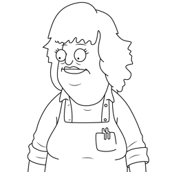 April Buzzby Bob's Burgers Free Coloring Page for Kids