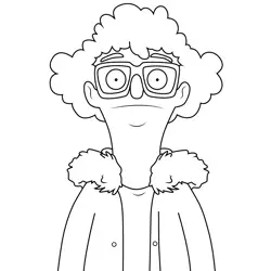Art Bob's Burgers Free Coloring Page for Kids