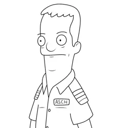 Asch Bob's Burgers Free Coloring Page for Kids