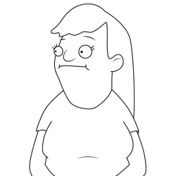 Ashley Bob's Burgers Free Coloring Page for Kids