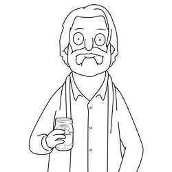 Becket Bob's Burgers Free Coloring Page for Kids