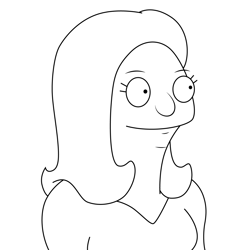 Becky Bob's Burgers Free Coloring Page for Kids