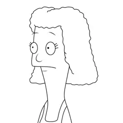 Becky Krespe Bob's Burgers Free Coloring Page for Kids