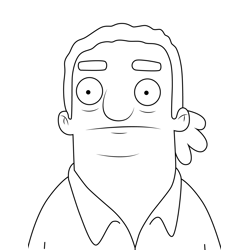 BeeferSutherland Bob's Burgers Free Coloring Page for Kids