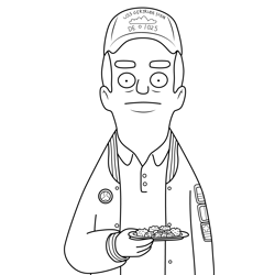 Billy Bob's Burgers Free Coloring Page for Kids