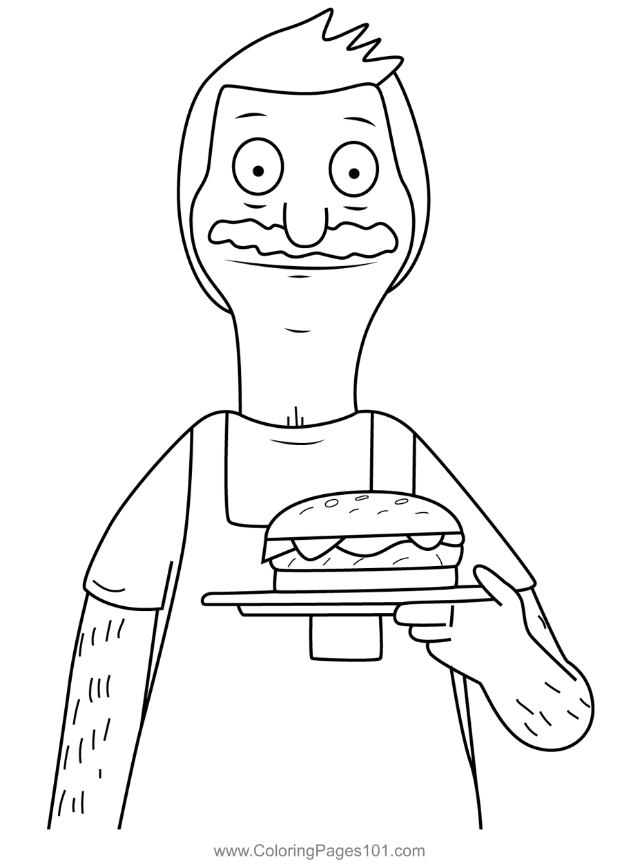 Bob Belcher Holding Burger Plate - Bob Belcher Holding Burger Plate Bobs Burgers 