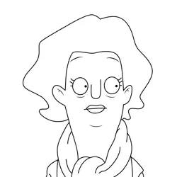 Brenda Bob's Burgers Free Coloring Page for Kids