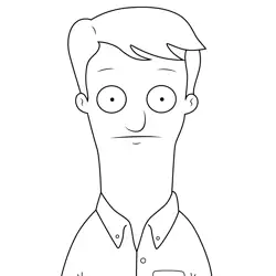 Brett Bob's Burgers Free Coloring Page for Kids