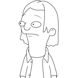 Brian Bob's Burgers Free Coloring Page for Kids