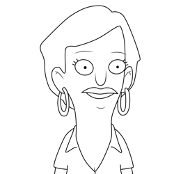 Caitlin Bob's Burgers Free Coloring Page for Kids
