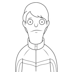 Cameron Bob's Burgers Free Coloring Page for Kids