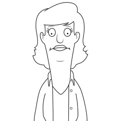 Catherine Stokes Bob's Burgers Free Coloring Page for Kids