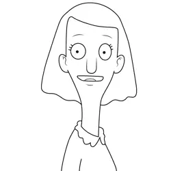 Charlotte Bob's Burgers Free Coloring Page for Kids