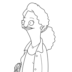 Cheryl Bob's Burgers Free Coloring Page for Kids