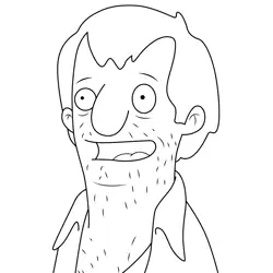 Chet Bob's Burgers Free Coloring Page for Kids