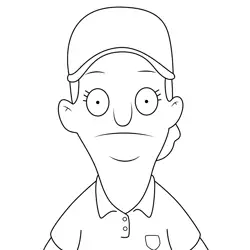 Christy Bob's Burgers Free Coloring Page for Kids