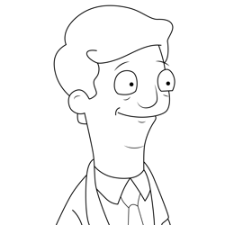 Chuck Charles Bob's Burgers Free Coloring Page for Kids