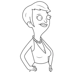 Claire Bob's Burgers Free Coloring Page for Kids