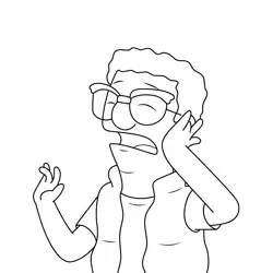 Darryl Bob's Burgers Free Coloring Page for Kids