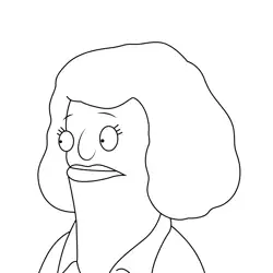 Debbie Bob's Burgers Free Coloring Page for Kids