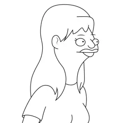 Deirdre Bob's Burgers Free Coloring Page for Kids